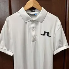 J.LINDEBERG ゴルフ ポロシャツ ホワイト/グレー S バックブリッジ
