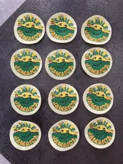 ジャマイカ 笑顔 刺繍パッチ 12枚セット