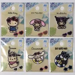 サンリオ 日焼け キティ マイメロ クロミ 刺繍ワッペン シール 6種セット