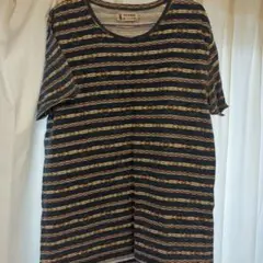 ストライプ柄 コットンTシャツ