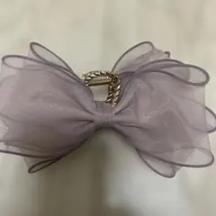 シフォンリボン　ヘアクリップ