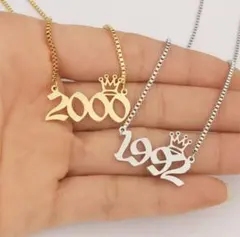 新品 1997＆CROWNネックレス シルバーColor