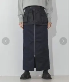 JEANASIS ポケットベルトナロースカート ブラックのサムネイル