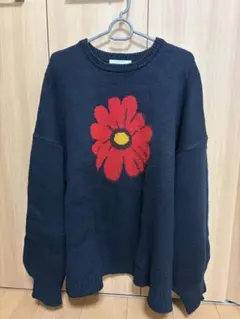 CPCM ネイビーフラワーニット