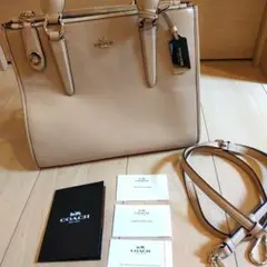 美品　COACH　コーチ　ハンドバッグ　ショルダーつき