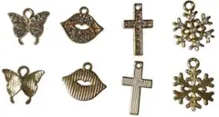 蝶 4個 十字架 唇 雪 金属チャーム アニマル エポ アクセサリーパーツ