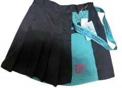 新品]初音ミク×シナモロール プリーツスカートM黒緑◇サブカルサンリオ