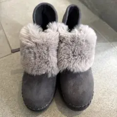ファーブーツ ショートブーツ