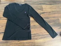 Polo Ralph Lauren Vネック 長袖 カットソー ブラック M