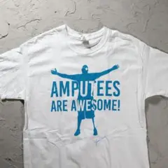 GILDAN 白Tシャツ　AMPUTEES 人　義足　シルエットのサムネイル