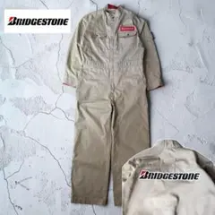 BRIDGESTONE ブリヂストン オールインワン ＸＬ ツナギ　美品 BRIDGESTONE】ブリヂストン ツナギ 作業着 オールインワン XL - メルカリ
