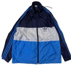 80s adidas ナイロンジャケット　レトロ　レアデザイン　好配色
