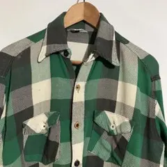 60sフロストプルーフFROSTPROOFブロックチェックヘビネルシャツ XL