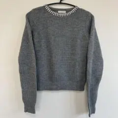 a.v.v standard グレー ビジュー付きニット