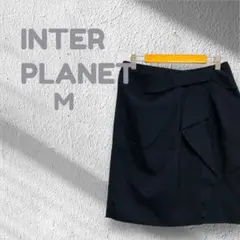 インタープラネット INTER PLANET ひざ丈スカート ブラック Mサイズのサムネイル