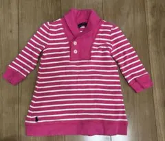 Ralph Lauren ピンクストライプワンピース　80サイズ