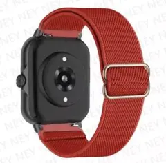 スマートウォッチ ナイロンバンド 20mm レッド 交換用