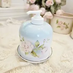 専用　旧イマン imane ポワージュブルー ソープディスペンサー バラ