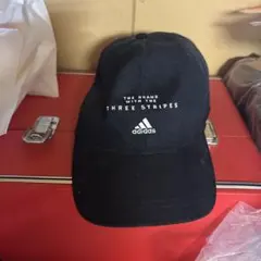 adidas フリーサイズ ブラックキャップ