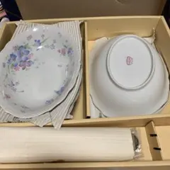 レトロ　花柄陶磁器カレー食器5枚セット