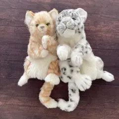 【可愛すぎる】Hansa ハンサ製＊猫＆トラのパペットセット