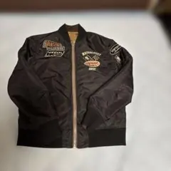 Vanson Leathers ブラック MA-1ジャケット　リバーシブルのサムネイル