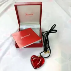 【極美品】Baccarat ハート型クリスタルネックレス