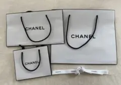 CHANEL シャネルショップ袋 大きさ3種類 リボン　紙袋