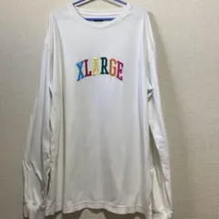 XLARGE レインボー刺繍ロゴ 長袖Tシャツ XL