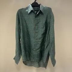 ⭐︎【ジュンアシダ】 シルク100% 総柄長袖シャツ 高級上品 キレカジ 