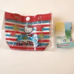 サンリオ　プールバック風ミニポーチ　ハローキティ　キティ　1 ミニポーチ　ガチャ
