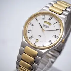 25 稼働　SEIKO 時計　メンズ　ヴィンテージ　デイデイト　コンビ　希少