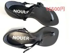 NOUER ブラック サンダル　38(24cm)のサムネイル
