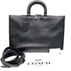 ほぼ未使用 COACH ゴッサム フォリオ ビジネスバッグ 2way 黒 コーチ
