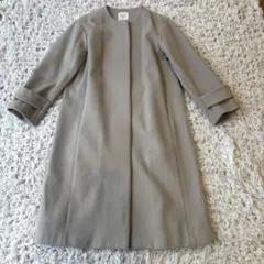 ユナイテッドトウキョウ　エクストラウールノーカラー ロングコート　ウール100