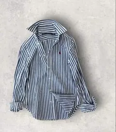 RALPH LAUREN SPORT リネン　麻　ストライプ 長袖シャツ　Mのサムネイル