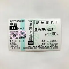 現地 有馬記念 70回 ジャスティンパレス がんばれ馬券 応援馬券