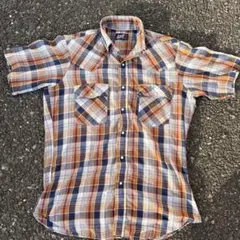 古着Levi's半袖柄チェックシャツ 90s 00s