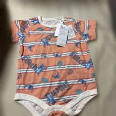 スティッチロンパース 70~80cm オレンジ