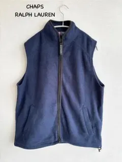 CHAPS RALPH LAUREN フリース ベスト　ネイビー　M