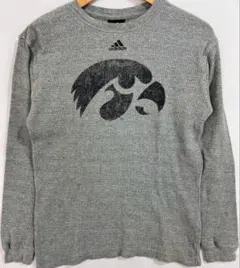 adidas Iowa Hawkeyes 長袖カットソー グレー　アメカジ