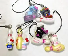 ハローキティ ROUND1 ストラップ 6点セット　ストラッピン　ラウンドワン