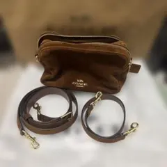 COACH スエード ショルダーバッグ ブラウン