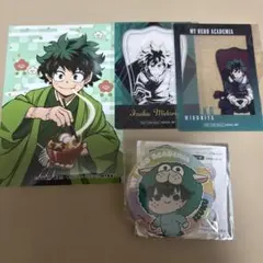 僕のヒーローアカデミア　緑谷出久　mochocho アニマル缶バッジ&他カード類