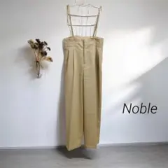 Noble TRツイル ショルダーストラップパンツ ベージュ 肩紐調整可能
