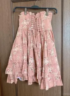 BODYLINE 花柄コルセットスカート ピンク