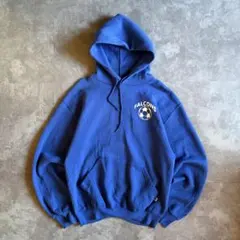 00s ラッセルアスレチック スウェットパーカー ブルー M プルオーバー 古着