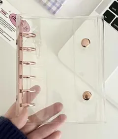 A7シール帳 バインダー 透明 ピンクゴールド ローズゴールド