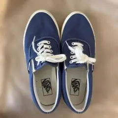 VANS ネイビー　キャンバス　スリッポン　スニーカー　26.5cm