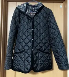 LAVENHAM × LIBERTY ラベンハム キルティングコートM ブラック